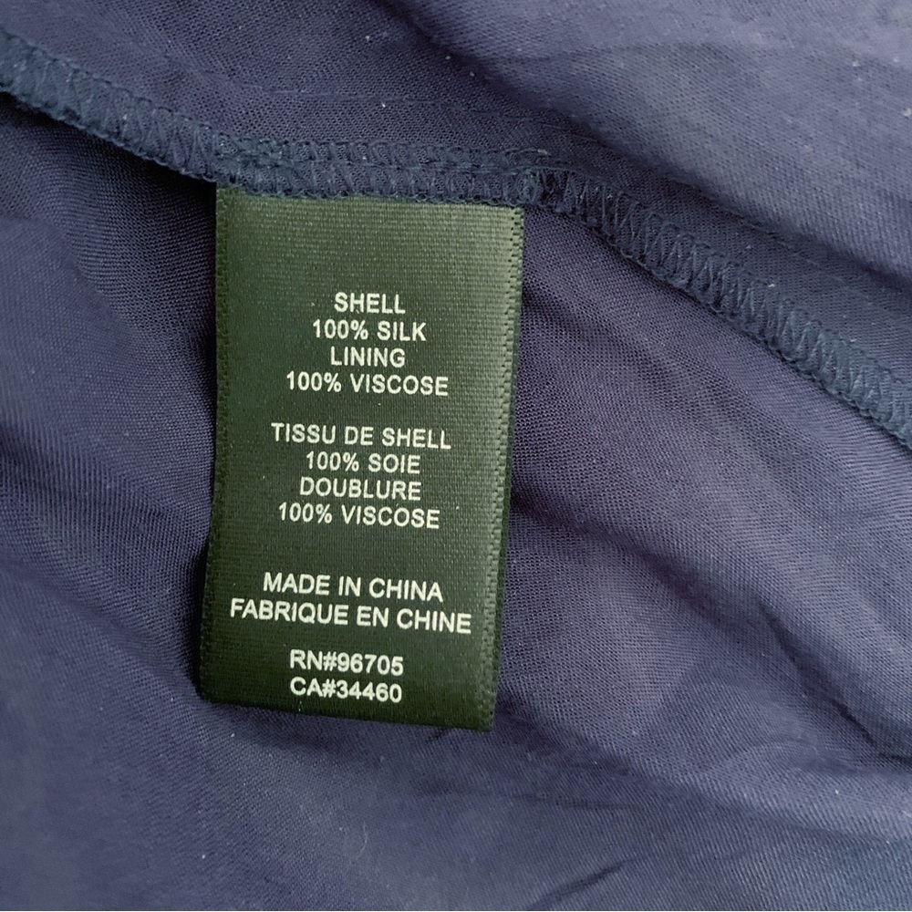 Rebecca Taylor Blue Ikat Silk Dress Sz 4 - Picture 8 of 10